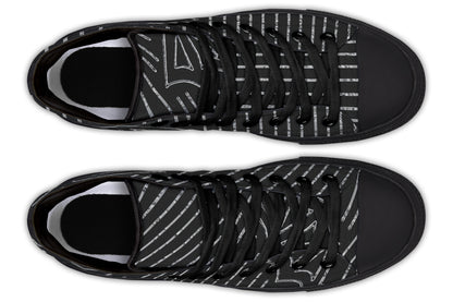 ANTIBrand – Big Bat Haus Pinstripe High Tops – Black