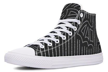 ANTIBrand – Big Bat Haus Pinstripe High Tops – Black