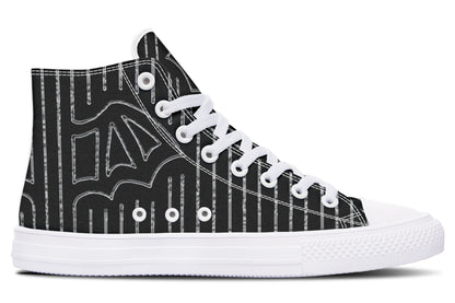 ANTIBrand – Big Bat Haus Pinstripe High Tops – Black