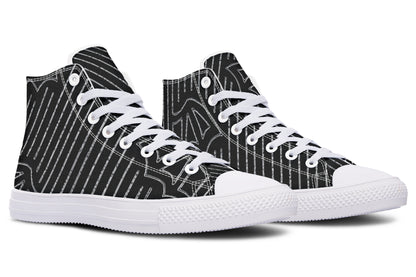 ANTIBrand – Big Bat Haus Pinstripe High Tops – Black