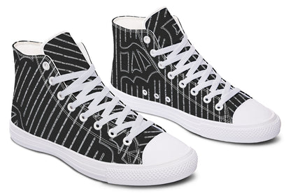 ANTIBrand – Big Bat Haus Pinstripe High Tops – Black