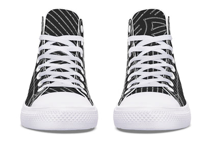 ANTIBrand – Big Bat Haus Pinstripe High Tops – Black