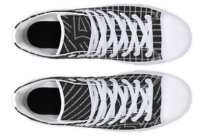 ANTIBrand – Big Bat Haus Pinstripe High Tops – Black