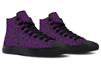 ANTIBrand – Digital Immortality High Tops – Purple Skull Pattern