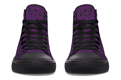 ANTIBrand – Digital Immortality High Tops – Purple Skull Pattern