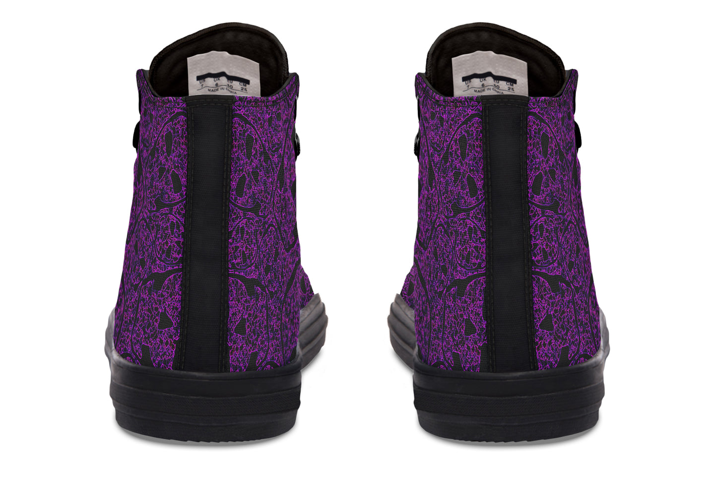 ANTIBrand – Digital Immortality High Tops – Purple Skull Pattern