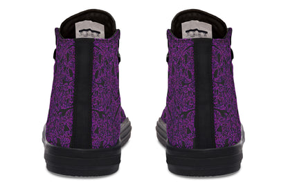 ANTIBrand – Digital Immortality High Tops – Purple Skull Pattern