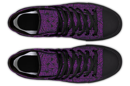 ANTIBrand – Digital Immortality High Tops – Purple Skull Pattern