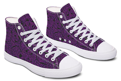 ANTIBrand – Digital Immortality High Tops – Purple Skull Pattern