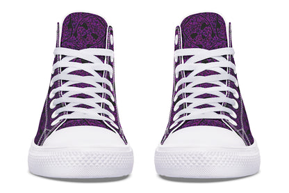 ANTIBrand – Digital Immortality High Tops – Purple Skull Pattern