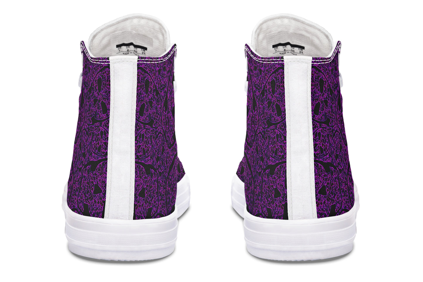 ANTIBrand – Digital Immortality High Tops – Purple Skull Pattern