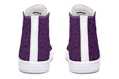 ANTIBrand – Digital Immortality High Tops – Purple Skull Pattern