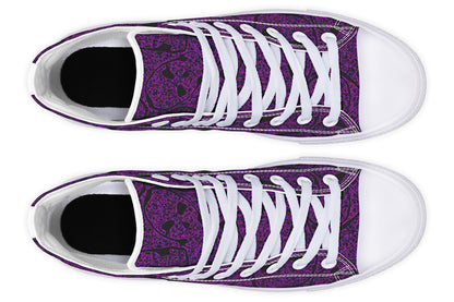 ANTIBrand – Digital Immortality High Tops – Purple Skull Pattern