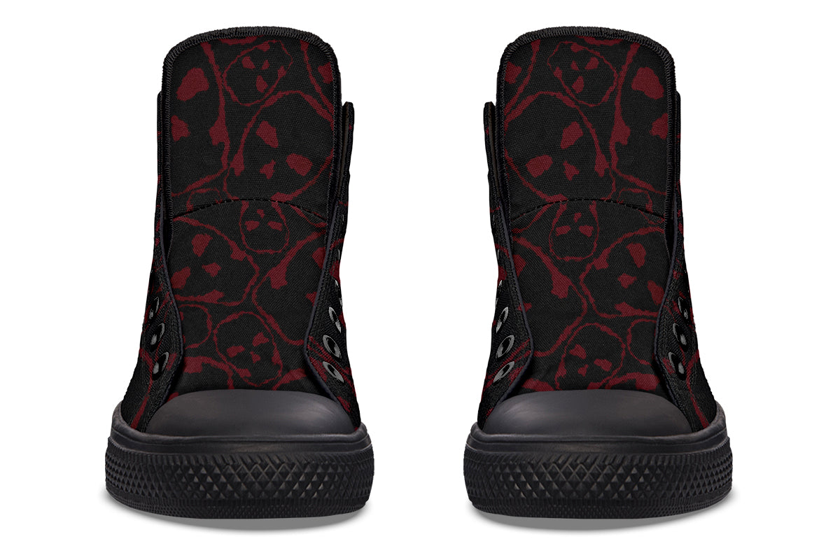 ANTIBrand – The Tumbling Blood Skulls High Tops – Black