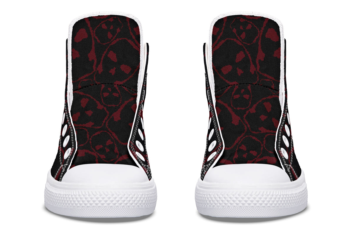 ANTIBrand – The Tumbling Blood Skulls High Tops – Black