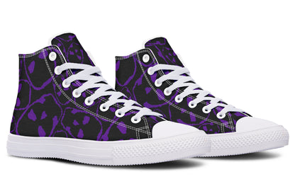 ANTIBrand – The Tumbling Purple Skulls High Tops – Black