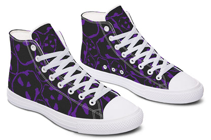 ANTIBrand – The Tumbling Purple Skulls High Tops – Black