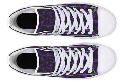ANTIBrand – The Tumbling Purple Skulls High Tops – Black