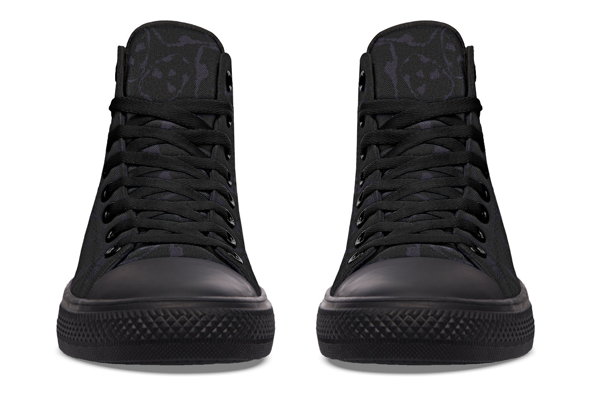 ANTIBrand – The Tumbling Skulls of Darkness High Tops – Black