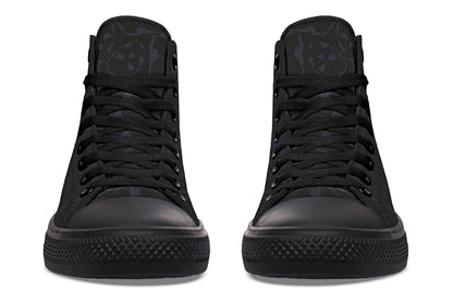 ANTIBrand – The Tumbling Skulls of Darkness High Tops – Black