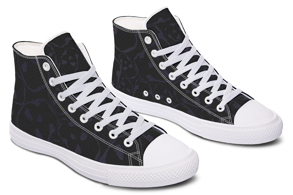 ANTIBrand – The Tumbling Skulls of Darkness High Tops – Black