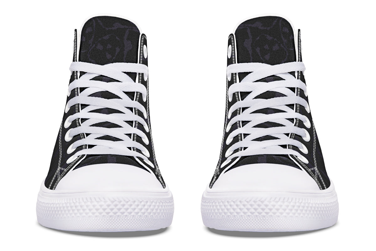 ANTIBrand – The Tumbling Skulls of Darkness High Tops – Black