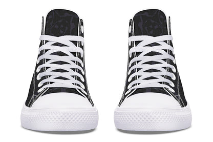 ANTIBrand – The Tumbling Skulls of Darkness High Tops – Black