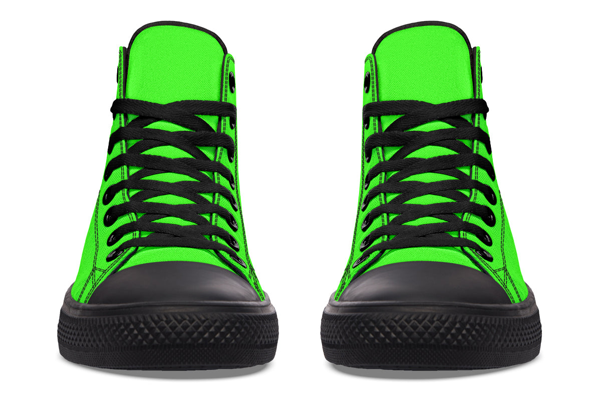 ANTIBrand – Neon Green Drama Queen High Tops