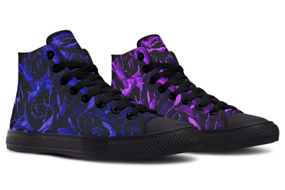 Purple & Indigo Roses Canvas High Top Trainers | ANTIBrand