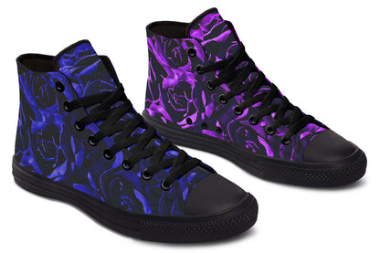 Purple & Indigo Roses Canvas High Top Trainers | ANTIBrand