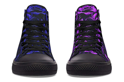 Purple & Indigo Roses Canvas High Top Trainers | ANTIBrand