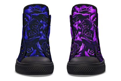 Purple & Indigo Roses Canvas High Top Trainers | ANTIBrand