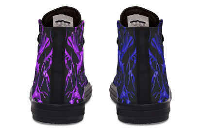 Purple & Indigo Roses Canvas High Top Trainers | ANTIBrand