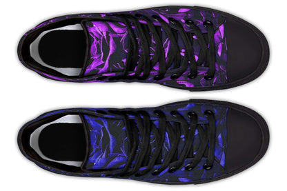 Purple & Indigo Roses Canvas High Top Trainers | ANTIBrand