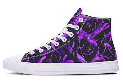Purple & Indigo Roses Canvas High Top Trainers | ANTIBrand