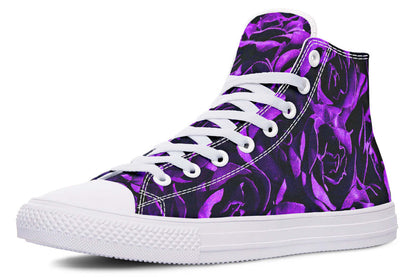 Purple & Indigo Roses Canvas High Top Trainers | ANTIBrand