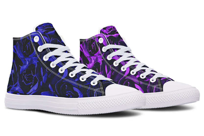 Purple & Indigo Roses Canvas High Top Trainers | ANTIBrand