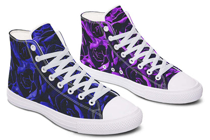 Purple & Indigo Roses Canvas High Top Trainers | ANTIBrand