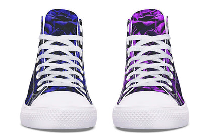 Purple & Indigo Roses Canvas High Top Trainers | ANTIBrand