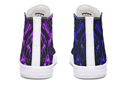 Purple & Indigo Roses Canvas High Top Trainers | ANTIBrand