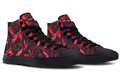 Red Roses Canvas High Top Trainers | ANTIBrand