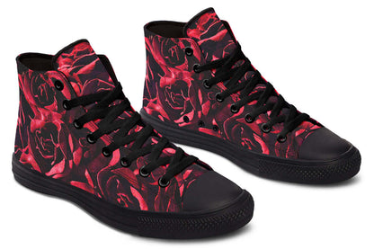 Red Roses Canvas High Top Trainers | ANTIBrand