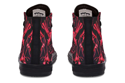 Red Roses Canvas High Top Trainers | ANTIBrand