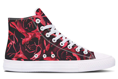 Red Roses Canvas High Top Trainers | ANTIBrand
