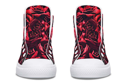 Red Roses Canvas High Top Trainers | ANTIBrand