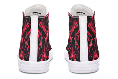 Red Roses Canvas High Top Trainers | ANTIBrand