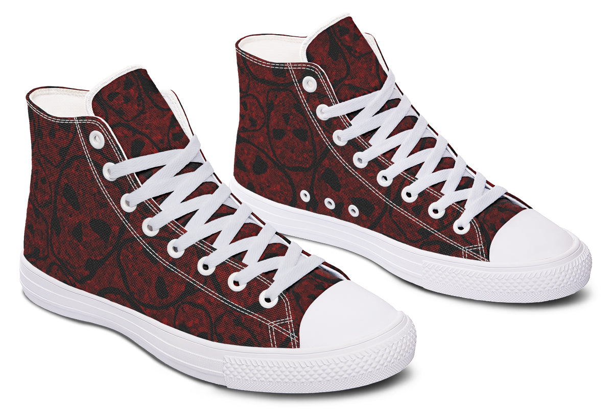 ANTIBrand – Sanguine Haze Skulls High Tops