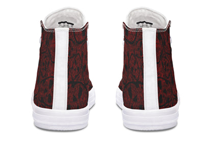 ANTIBrand – Sanguine Haze Skulls High Tops