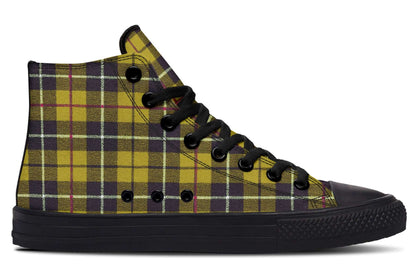 Yellow Tartan High-Top Trainers | ANTIBrand