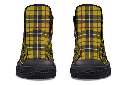 Yellow Tartan High-Top Trainers | ANTIBrand